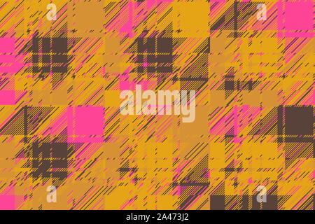 Moderne glitch Hintergrund. Farbe geometrische abstrakte Muster Vektor. Schäden Linien glitches Effekt wallpaper. Grunge Textur Plaid. Stock Vektor