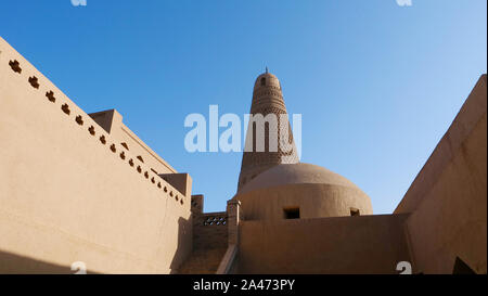 Emin Minarett oder Sugong Turm in Turpan. Die größten antiken Islamischen Turm in Turpan Xinjiang, China. Stockfoto