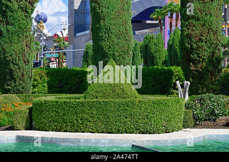 Las Vegas, NV, USA 10-3-18 Caesars Palace in einen umfangreichen Komplex von römischen Stil Gärten, Gebäude und Skulpturen auf dem Strip Stockfoto