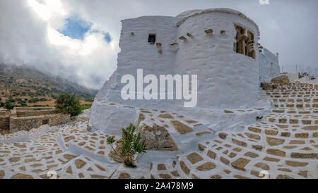 St. Johannes der Evangelist Kloster (Agios Ioannis Theologos) in Amorgos. Kykladen, Griechenland Stockfoto