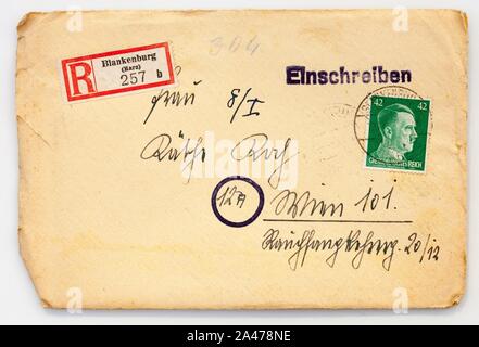 Germania-aufdruck Hans 1944-12-19 1. Stockfoto