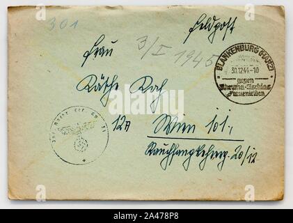 Germania-aufdruck Hans 1944-12-29 1. Stockfoto