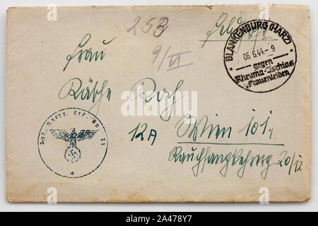 Germania-aufdruck Hans 1944-06-05 1. Stockfoto