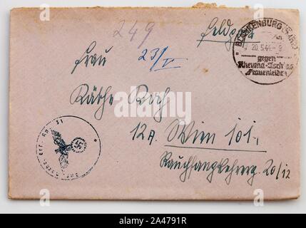 Germania-aufdruck Hans 1944-05-19 1. Stockfoto