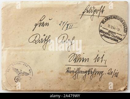 Germania-aufdruck Hans 1944-12-14 1. Stockfoto