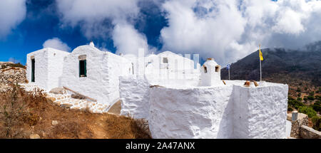 St. Johannes der Evangelist Kloster (Agios Ioannis Theologos) in Amorgos. Kykladen, Griechenland Stockfoto