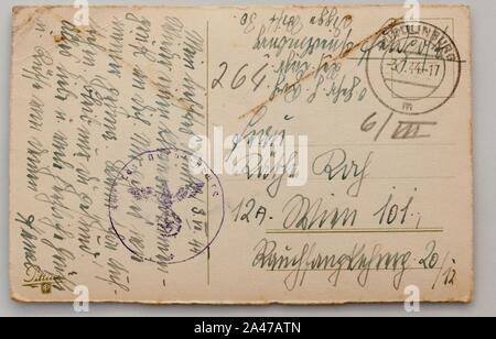 Germania-aufdruck Hans 1944-07-03 2. Stockfoto