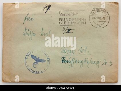 Germania-aufdruck Hans 1942-10-05 1. Stockfoto