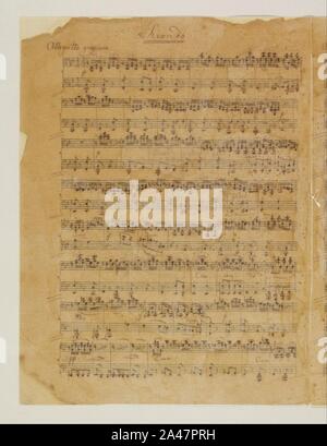 Felix (Jakob Ludwig) Mendelssohn-Bartholdy-Lied ohne Worte für Klavier vierhändig Stockfoto