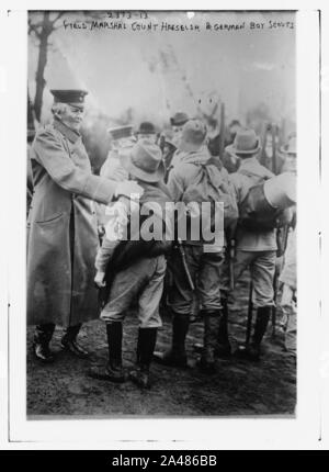 Field Marshal Graf Haeseler & Deutsche Pfadfinder Stockfoto