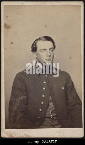 Erster Sergeant Henry S. Dekan von Co.G, 2 Connecticut schwere Artillerie Regiment in Uniform) Stockfoto
