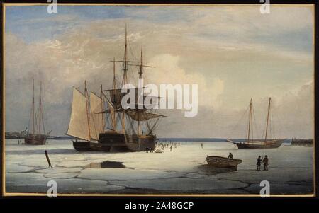 Fitz Henry Lane - Schiffe in Eis aus zehn Pfund Insel, Gloucester Stockfoto