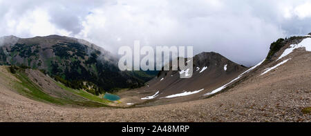 Der Blick von der Nähe des Hindernisses Peak Website der Olympic National Park, Washington, USA. Stockfoto