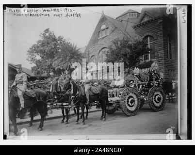 Float, Fort Shafter, Floral Parade, Honolulu Stockfoto