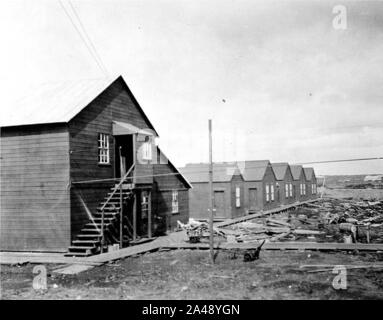 Viertel der Philippinischen Arbeiter lachs Cannery, Nushagak, Alaska, 1917 (COBB 356). Stockfoto