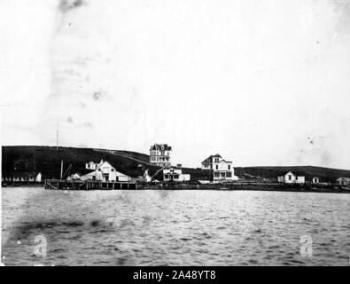 Fischerdorf Sand Point Popof Insel Alaska nd (COBB 146). Stockfoto