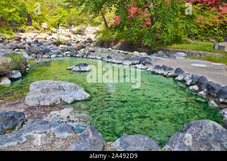 Sainokawara Park am Kasatzu Onsen, Gunma Präfektur, Japan Stockfoto