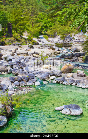 Sainokawara Park am Kasatzu Onsen, Gunma Präfektur, Japan Stockfoto