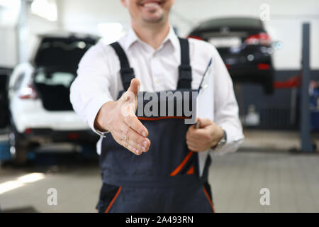 Fleißige männliche Hand Stockfoto