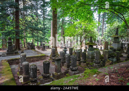 Narabi Jizo Friedhof in Kanmangafuchi Abgrund, Nikko, Japan Stockfoto