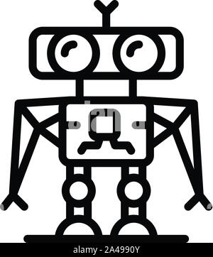 Roboter Soldat Symbol, outline Style Stock Vektor