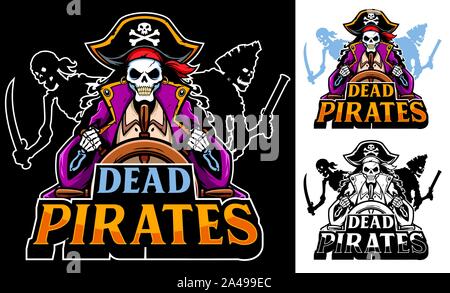 Dead Pirates Maskottchen Stock Vektor