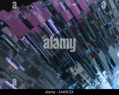 Zusammenfassung Hintergrund mit Glas und glühenden Kern. 3D renering Stockfoto