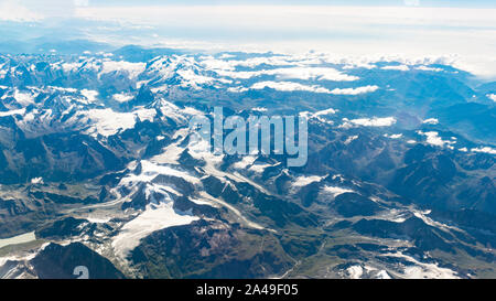 Luftaufnahme des Matterhorn. Zermatt, Schweiz. Winter. Stockfoto
