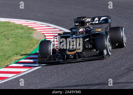 Suzuka Circuit, Suzuka City, Japan. 13 Okt, 2019. Formel 1 Grand Prix, Race Day; die Zahl 8 Haas Fahrer Romain Grosjean während des Rennens - Redaktionelle Verwendung Credit: Aktion plus Sport/Alamy leben Nachrichten Stockfoto