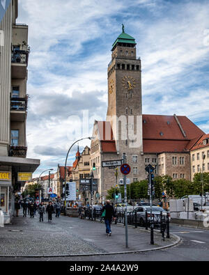 Der neuköllner Rathaus. Aufgeführten frühen zwanzigsten Jahrhundert Gebäude von Architekt Reinhold Kiehl in der Karl-Marx-Straße 83, Berlin Stockfoto