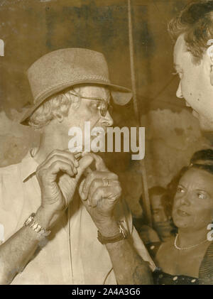 Unbekannter mann Celebrity, 1950er Jahre Stockfoto