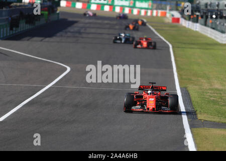 Suzuka Circuit, Suzuka City, Japan. 13 Okt, 2019. Formel 1 Grand Prix, Race Day; Scuderia Ferrari, Sebastian Vettel - Redaktionelle Verwendung Credit: Aktion plus Sport/Alamy leben Nachrichten Stockfoto