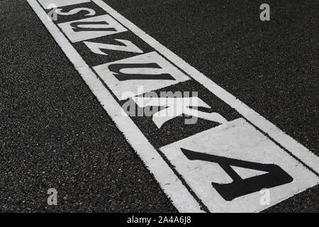 Suzuka Circuit, Suzuka City, Japan. 13 Okt, 2019. Formel 1 Grand Prix, Race Day; Suzuka Circuit schreiben auf der Spur - Redaktionelle Verwendung Credit: Aktion plus Sport/Alamy leben Nachrichten Stockfoto