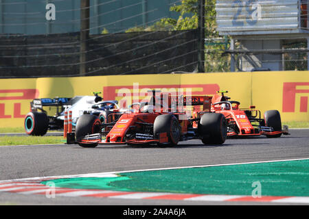 Suzuka Circuit, Suzuka City, Japan. 13 Okt, 2019. Formel 1 Grand Prix, Race Day; Scuderia Ferrari, Sebastian Vettel - Redaktionelle Verwendung Credit: Aktion plus Sport/Alamy leben Nachrichten Stockfoto