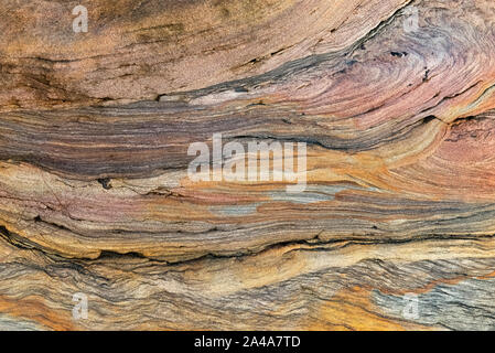 Sedimentären Sandstein strukturiert und farbigen Hintergrund Stockfoto