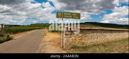 Côte de Beaune, Burgund, Frankreich. Stockfoto