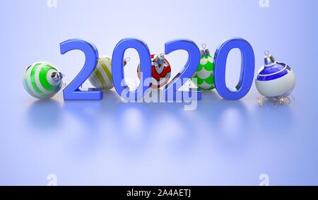 Ernte für das neue Jahr 2020. Es gibt Zimmer für Ihre Konstruktion. 3D-Darstellung Stockfoto