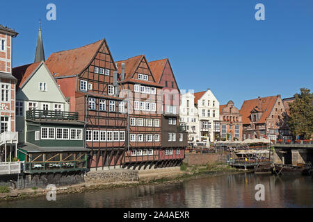 Frame Häuser, am Stintmarkt, Altstadt, Lüneburg, Niedersachsen, Deutschland Stockfoto