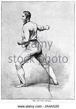 Alfred Mynn Porträt, 1807-1861, war ein englischer first class cricketer Allrounder Stockfoto