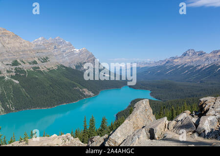 Blick auf Peyto Lake, Kanada Stockfoto