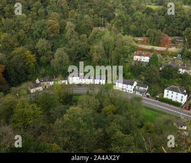 Anzeigen von Matlock Bath als aus der Sicht auf hohen Tor, Derbyshire gesehen Stockfoto