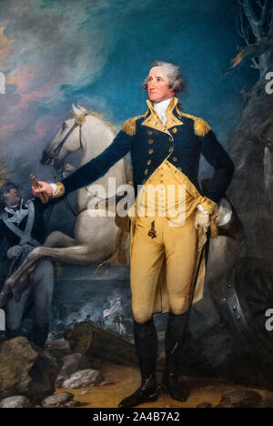 General George Washington bei Trenton 1776 durch John Trumbull, Öl auf Leinwand, 1792 Stockfoto