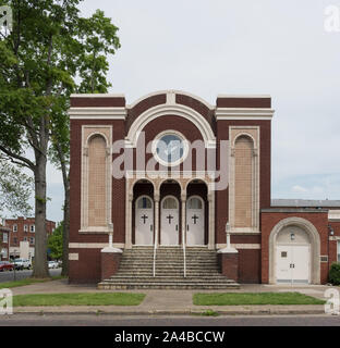 Die Beth Tempel Versammlung Gottes Kirche in West Huntington, West Virginia. Der ungewöhnliche Name ergibt sich aus dem Jahr 1960 der Kauf des Gebäudes durch die christliche Konfession die Mitglieder der Kirche vom Beth Israel jüdische Gemeinde eine Synagoge im Gebäude mainted Stockfoto