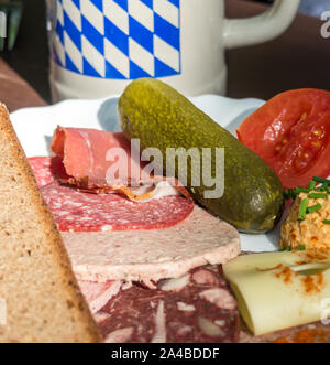 Traditionelle Snack in Bayern Deutschland Stockfoto