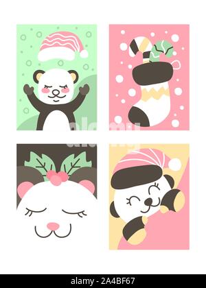 Weihnachtskarte cute Elements Design Stock Vektor