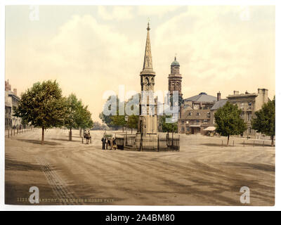 Das Kreuz und die Horse Fair, Banbury, England Stockfoto