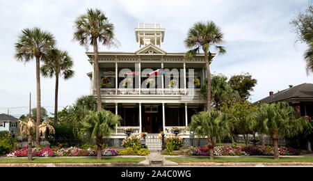 Die Julius H. Ruhl Haus (C. 1874) auf Sealy Straße im East End Historischen Viertel von Galveston, Texas Stockfoto