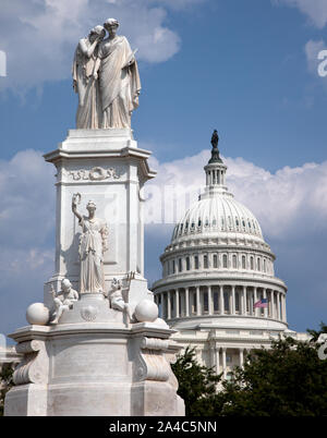 Die Peace Monument in Frieden Kreis befindet sich auf dem Gelände der U.S. Capitol, Erste St. und Pennsylvania Avenue, Washington, D.C Stockfoto