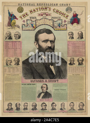 Die republikanische Chart. Die Wahl der Nation im Krieg und Frieden Ulysses S. Grant/M.T. Boyd. Stockfoto