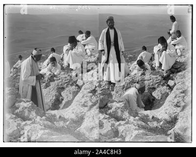 Der Samariter Ostern am Mt. Garizim. In Abraham's Altar Stockfoto